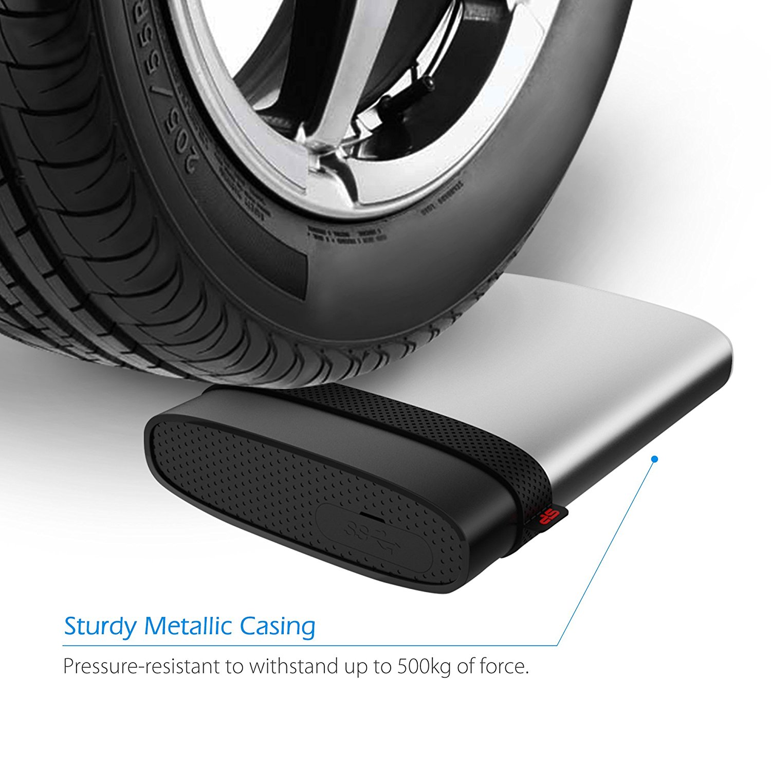 Silicon Power 5TB A85 Water, Dust, Pressure, Shockproof & Data Security USB C Compatible Portable External Hard Drive USB 3.0 For PC,MAC,XBOX,PS4,PS5