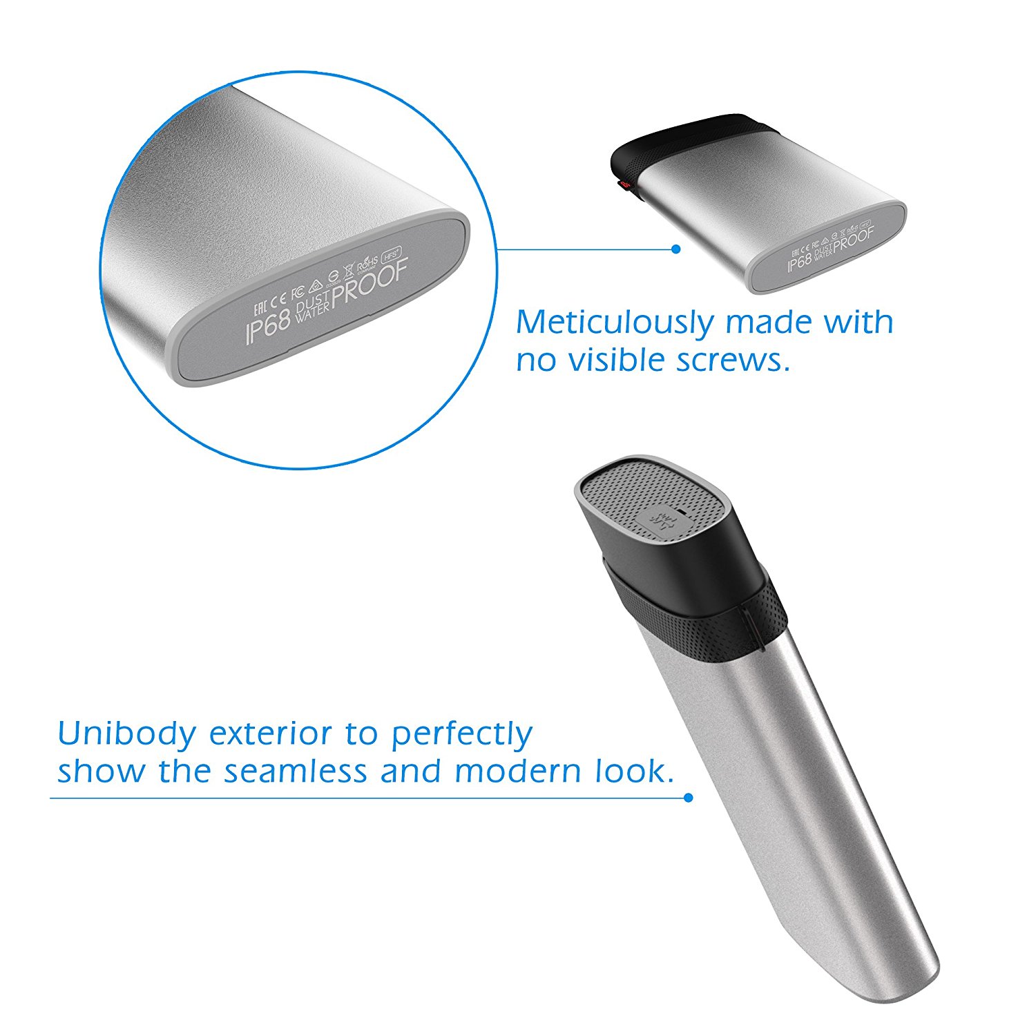 Silicon Power 5TB A85 Water, Dust, Pressure, Shockproof & Data Security USB C Compatible Portable External Hard Drive USB 3.0 For PC,MAC,XBOX,PS4,PS5