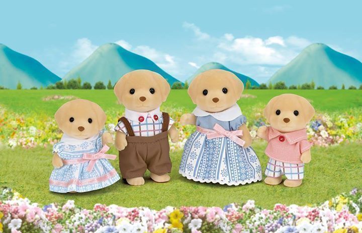 Sylvanian Familes Yellow Labrador Family