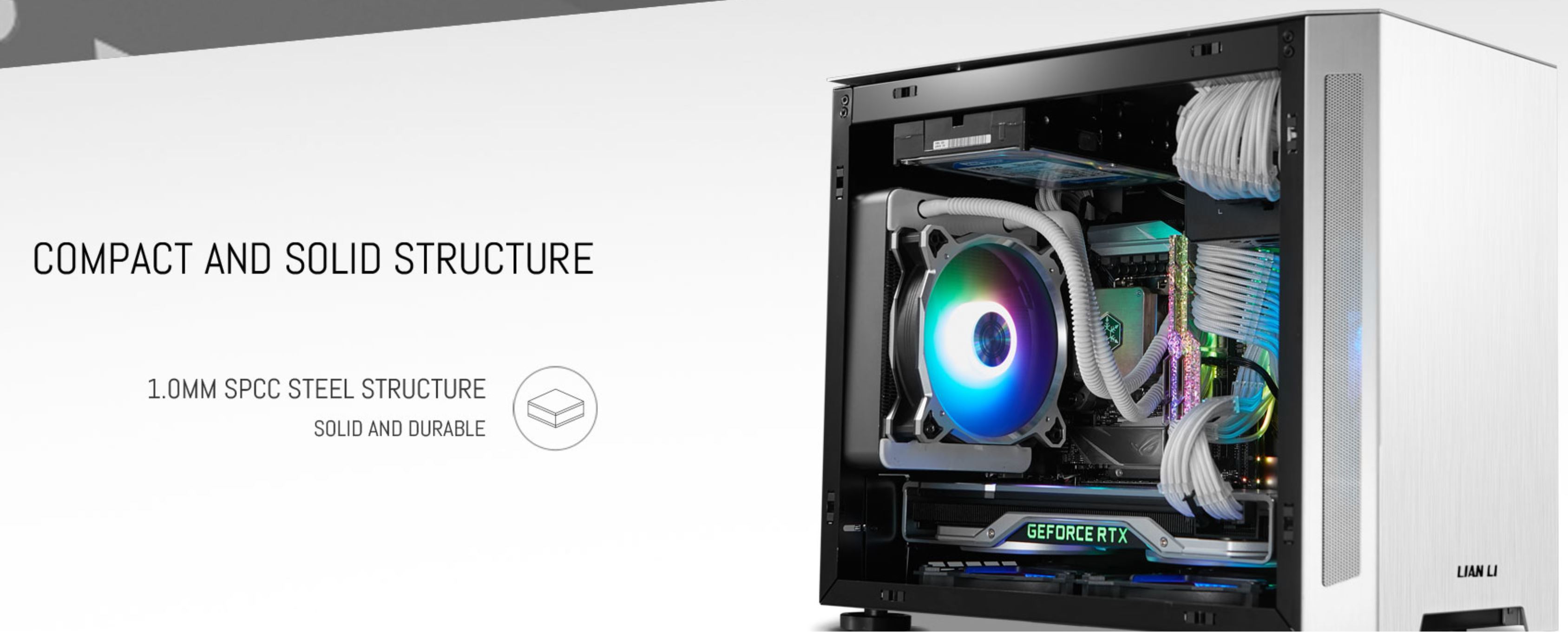 Lian Li PC-TU150 Portable Tempered Glass ITX Case - Black