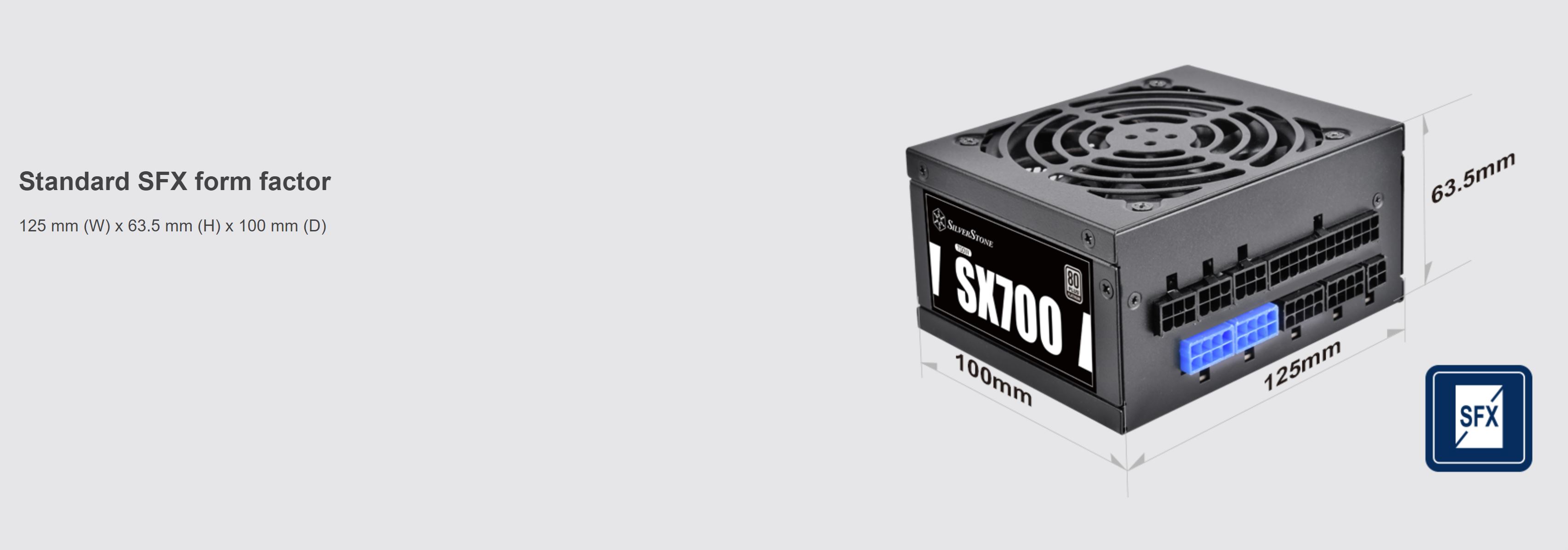 Silverstone 700w 80+ Platinum Modular SFX Power Supply (SST-SX700-PT)