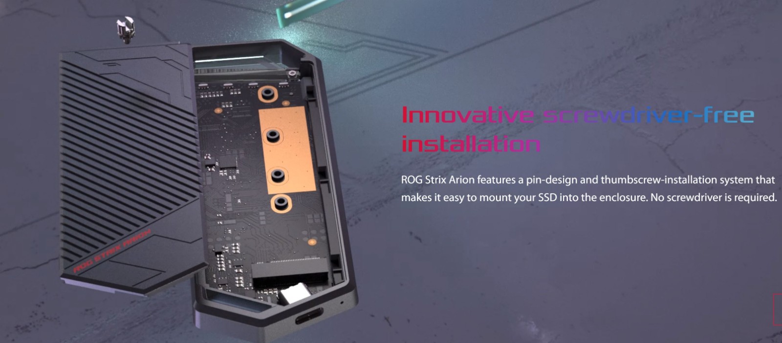 Asus ROG Strix Arion USB C to M.2 NVMe SSD Enclosure (ESD-S1C)