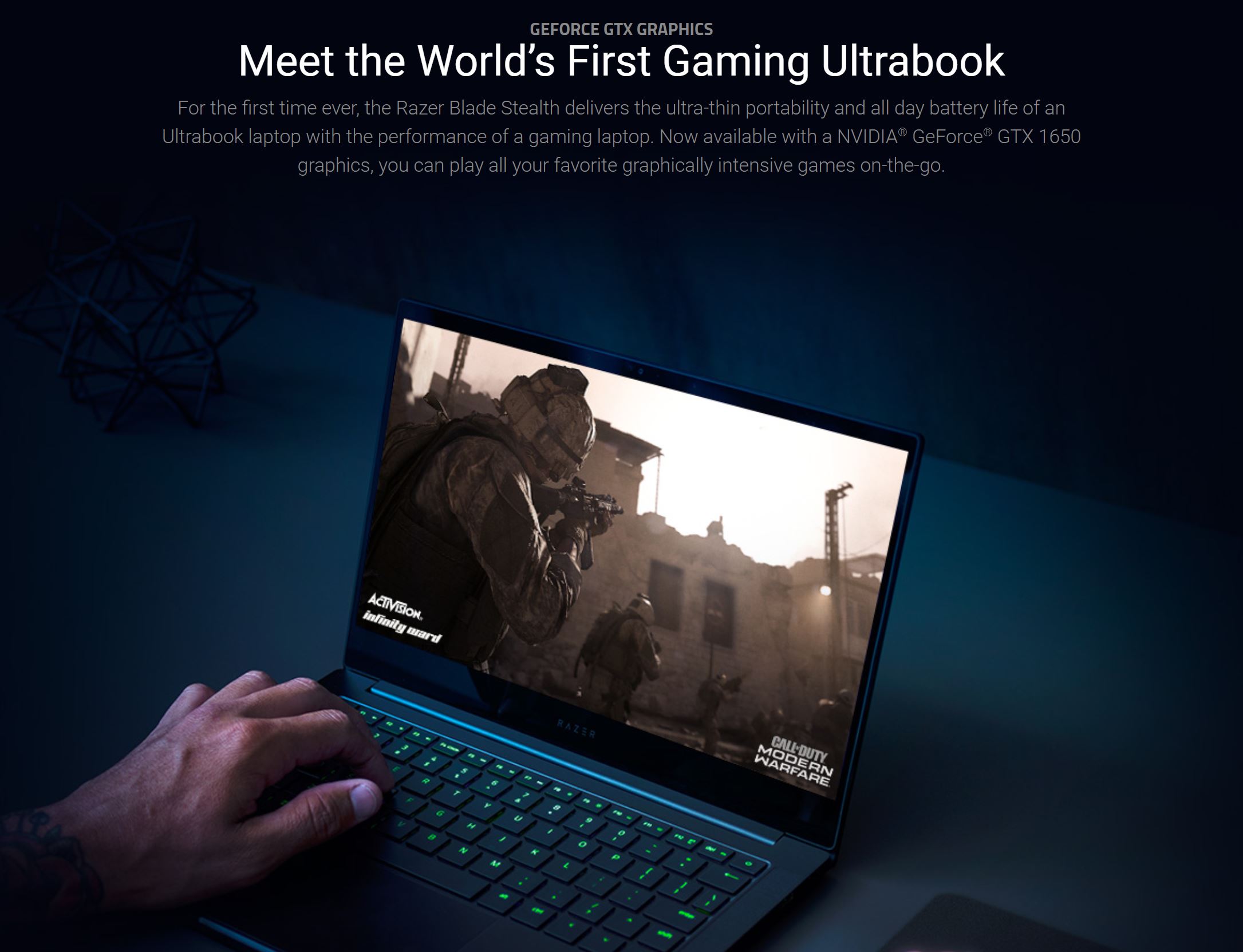 Razer Blade Stealth 13.3in UHD 4K i7 1065G7 GTX 1650 512GB SSD 16GB RAM W10H Gaming Laptop(RZ09-03101E52-R3B