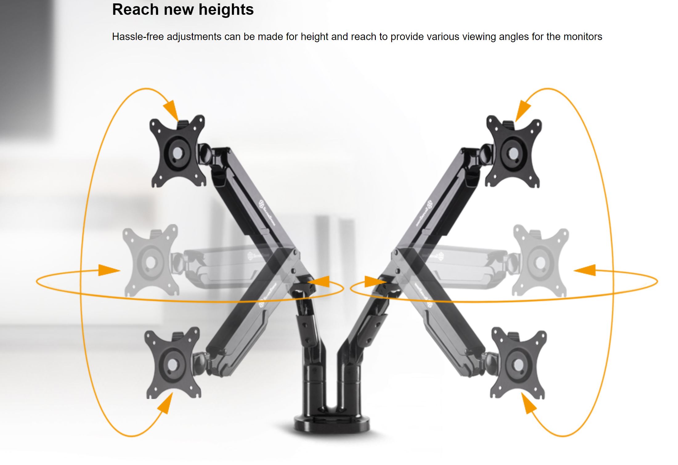 Silverstone ARM21 Gas Spring Dual Monitor Arm (SST-ARM21B)