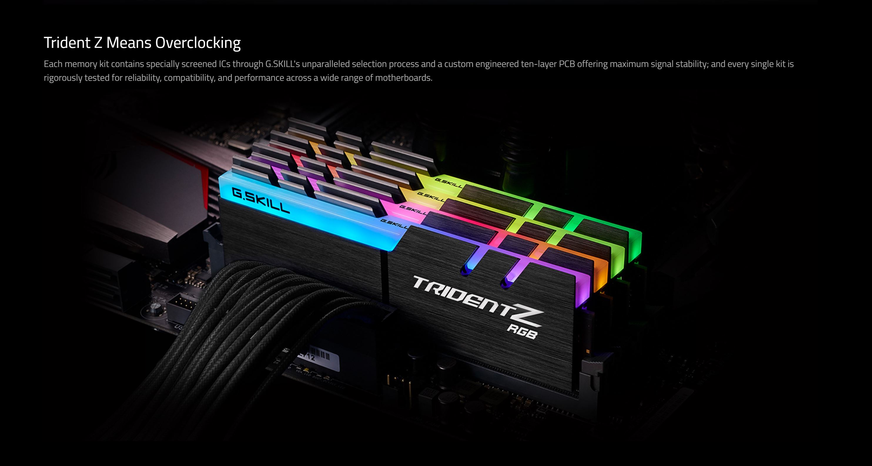 G.Skill 32GB (2x16GB) F4-3600C16D-32GTZRC Trident Z RGB 3600Mhz CL16 DDR4 RAM