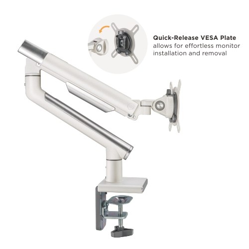 Brateck Single Monitor Premium Slim Aluminum Spring-Assisted Monitor Arm Fix - Space Grey