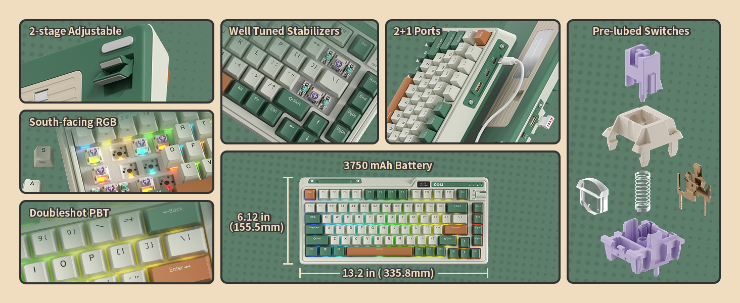  KZZI K75pro gasket hot swap mechanical gaming keyboard