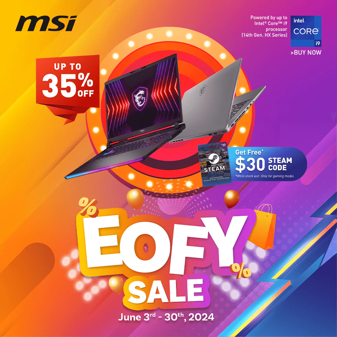MSI Laptop EOFY Sale - UP TO 35% OFF!