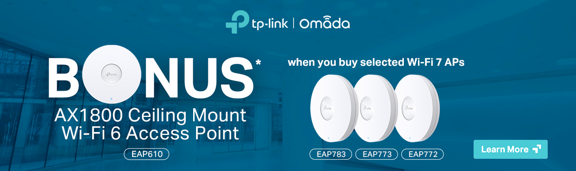 Bonus AX1800 Ceiling Mount Wi-Fi 6 Access Point when You Buy Selected Wi-Fi7 APs