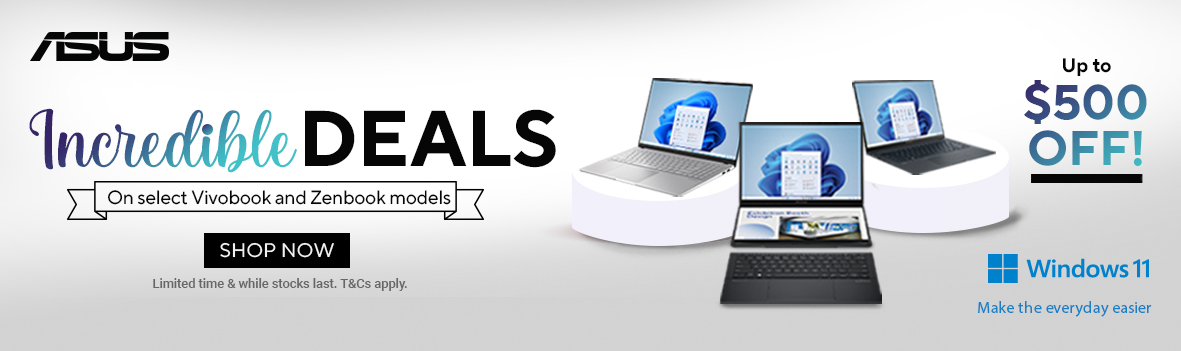 Up to $500 OFF on Select Asus Vivobook and Zenbook Laptops