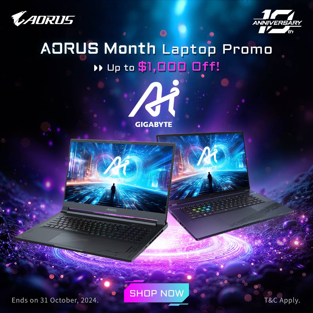 Gigabyte AORUS Month Laptop Promo - Up to $1,000 Off!