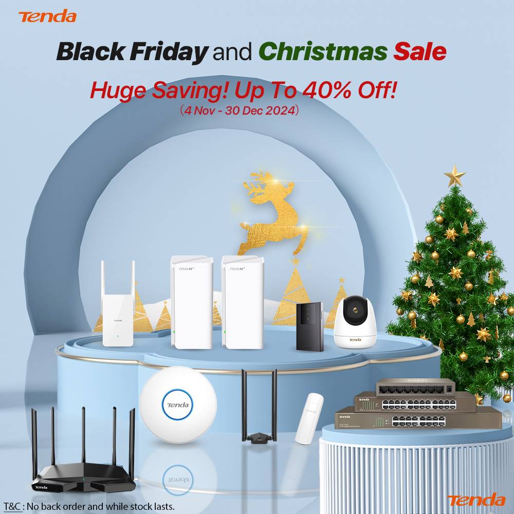 Tenda Black Friday and Christmas Sale | Huge Saving! Up To 40% Off!