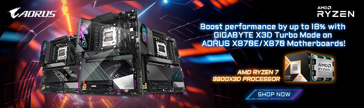 GIGABYTE X870E / X870 Banner with X3D Turbo Mode