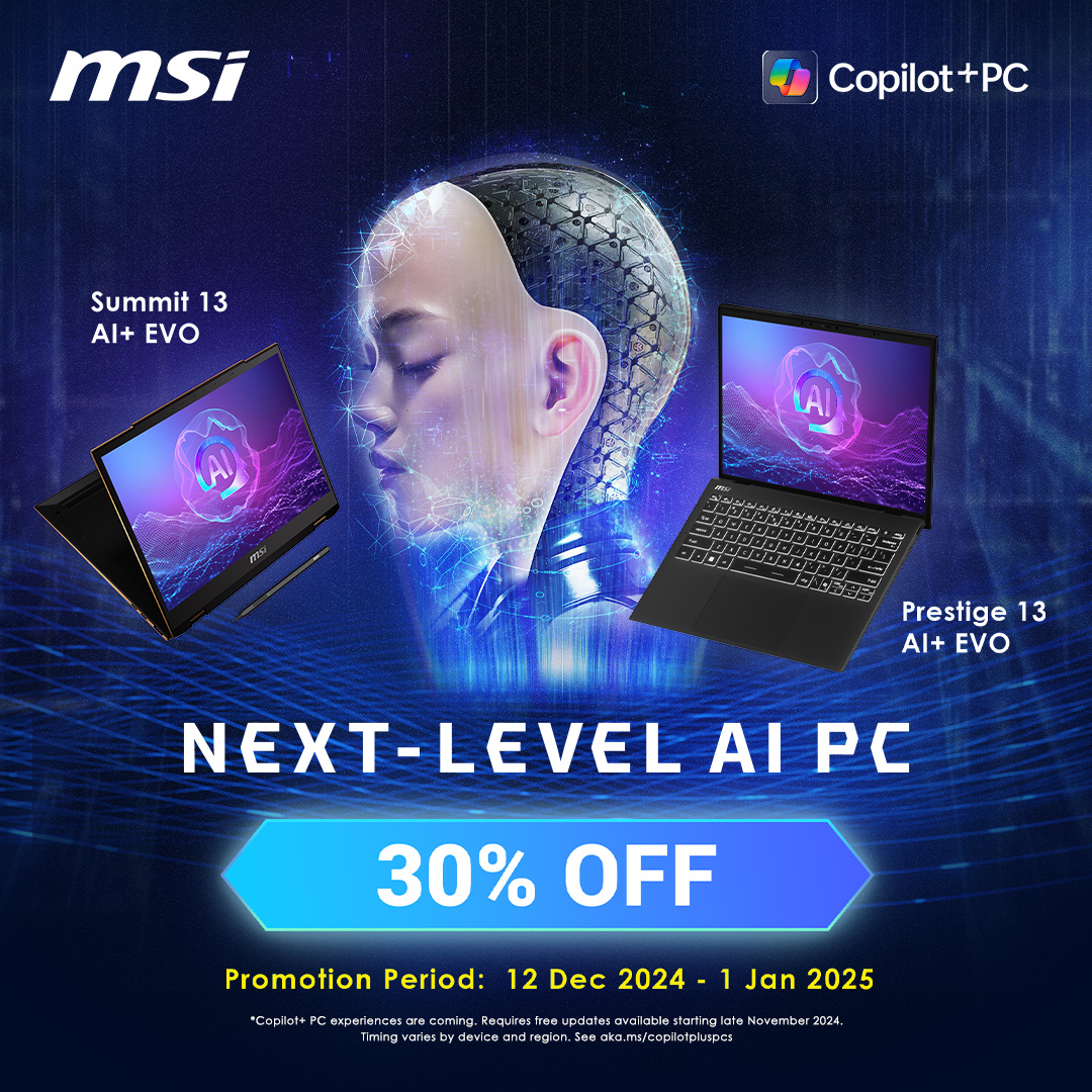 MSI Copilot+ PCs – Redefine the Future with MSI AI PCs