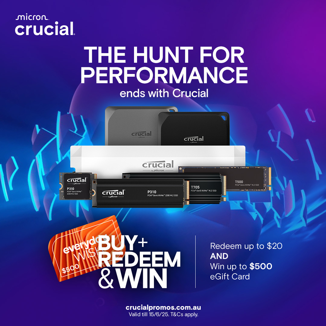 Redeem Up to $20 and Win a $500 eGift Card with Select Crucial Products