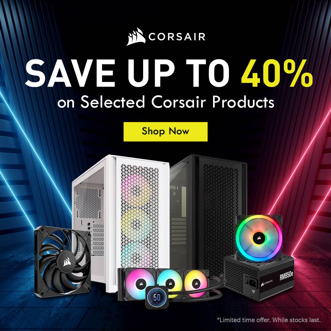 Corsair PSUs, Cooling & Accessories | Up to 40% Off This Spring Sale