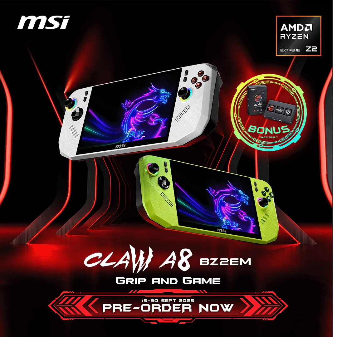 Receive a BONUS Claw Grip Caps Pack with the pre order purchase of the Claw A8 BZ2EM