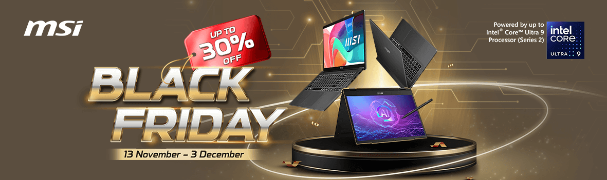 Up to 30% Off MSI Business & Productivity Laptops | MSI Black Friday Sale 2025