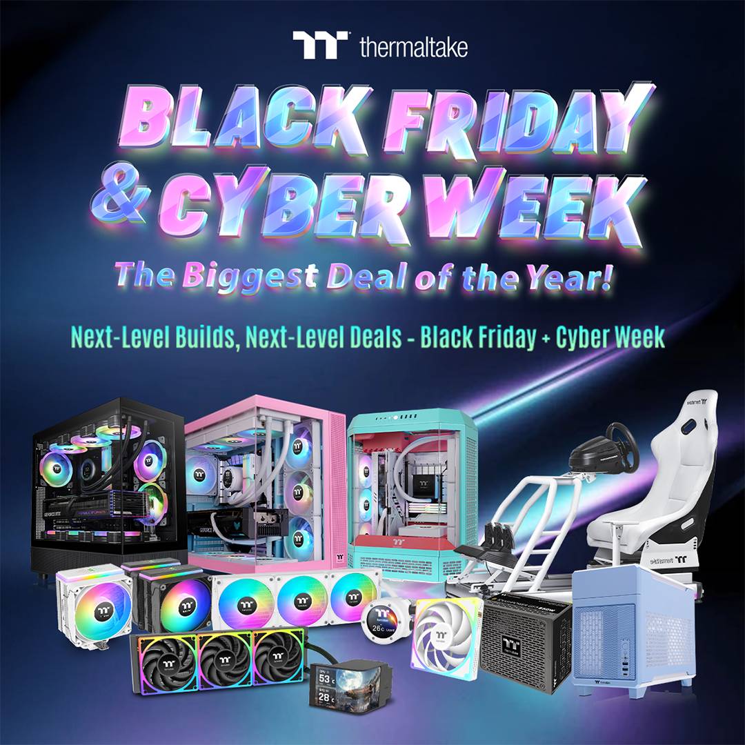 Thermaltake Gaming PC Black Friday & Cyber Week Sale 2025 | Save Up to $900 on RTX 50 Series Systems