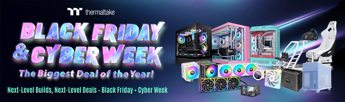 Thermaltake Gaming PC Black Friday & Cyber Week Sale 2025 | Save Up to $900 on RTX 50 Series Systems