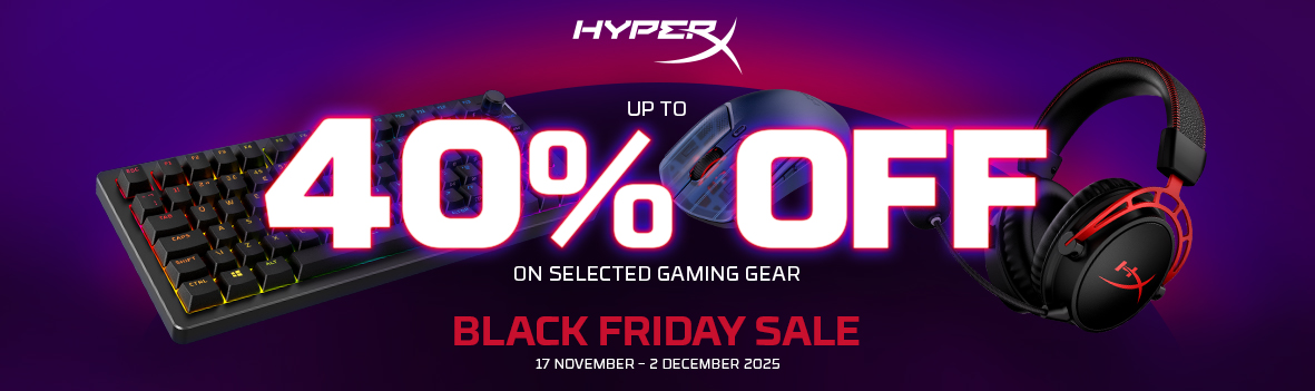 HyperX Black Friday Sale 2025 | Up to 40% Off Gaming Headsets, Keyboards, Mice & Mics