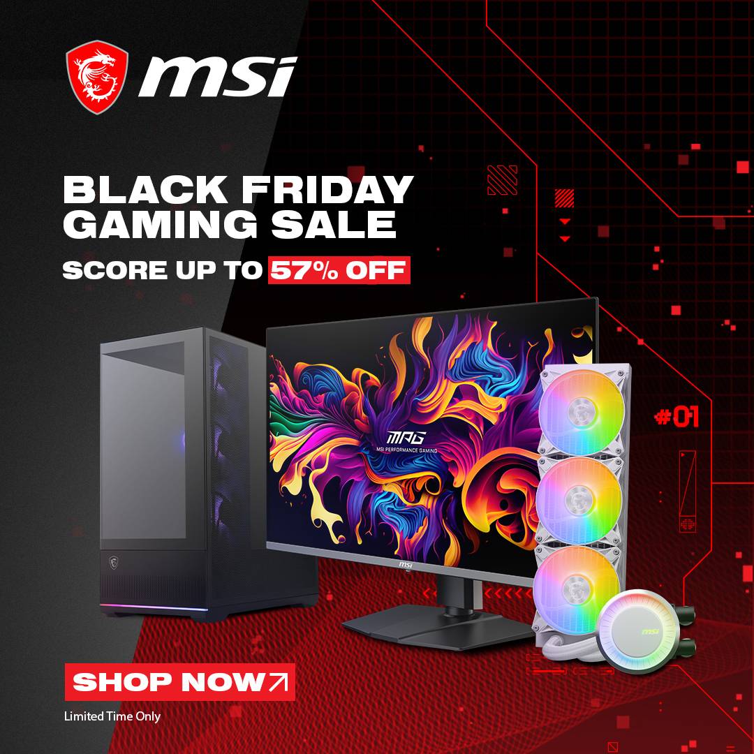 MSI Black Friday Gaming Sale – Up to 57% Off Monitors, PC Parts & Gaming Gear