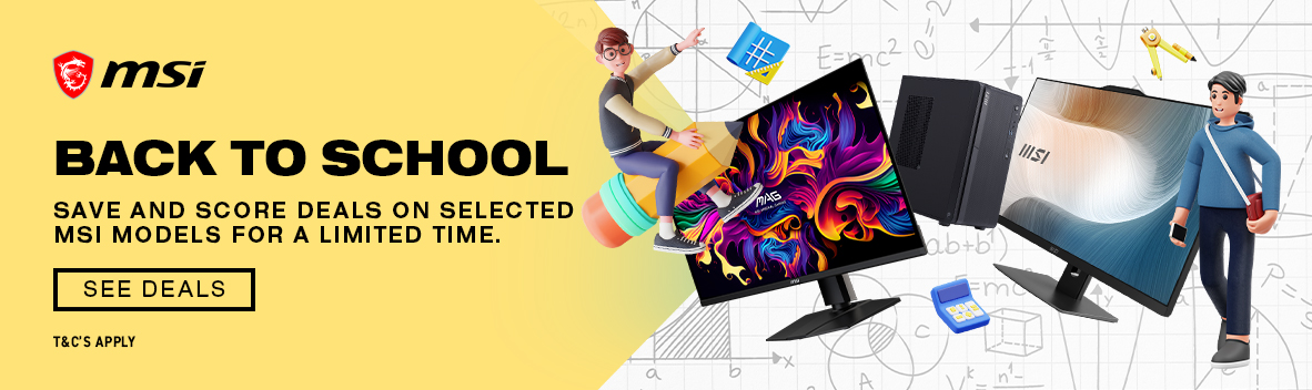 MSI Back to School Sale 2026 – Save on Monitors, Cases, WiFi 7 Mesh & More