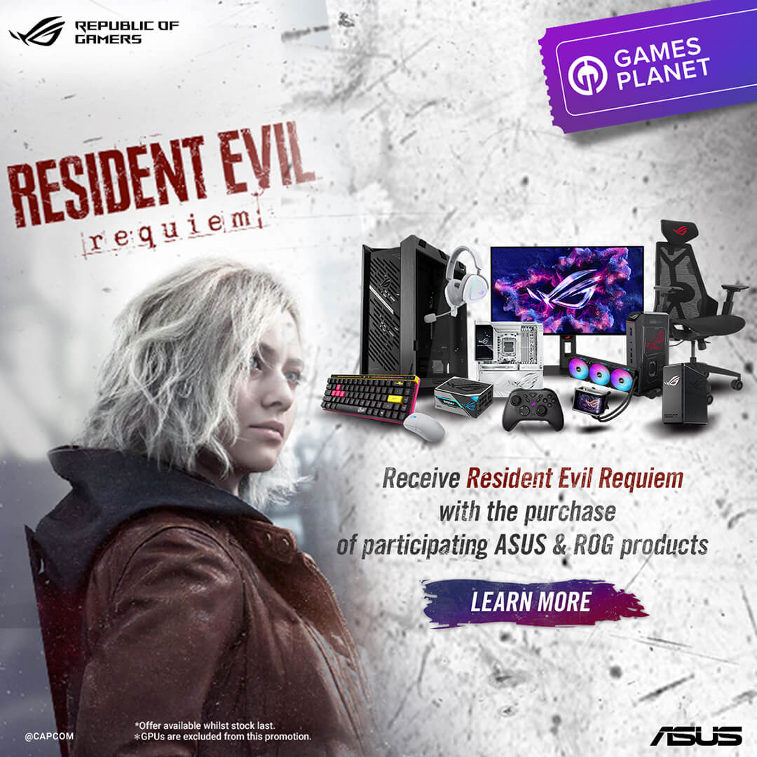 Receive Resident Evil Requiem with the purchase of participating ASUS & ROG products
