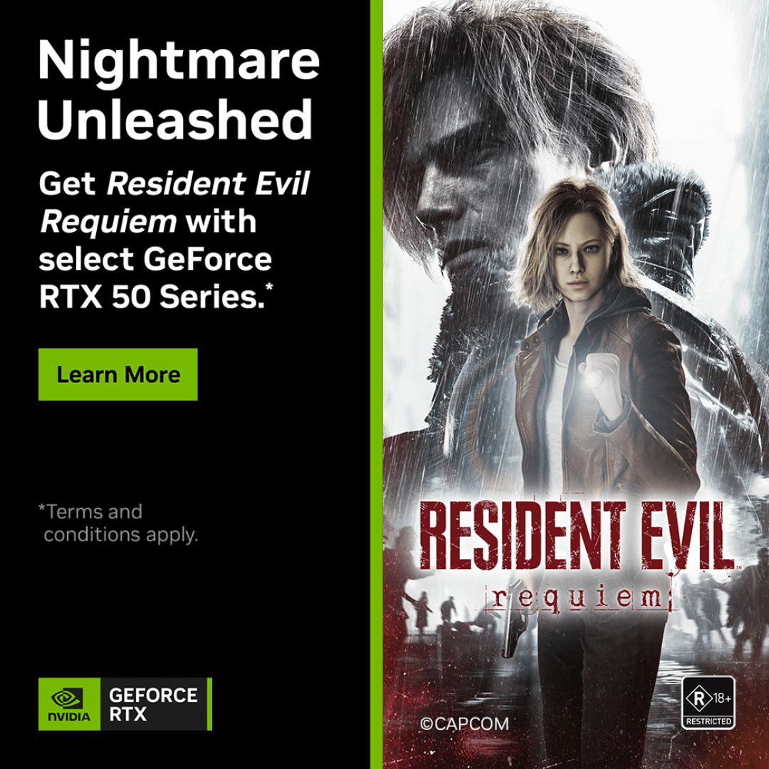 Get Resident Evil Requiem with select GeForce RTX 50 Series