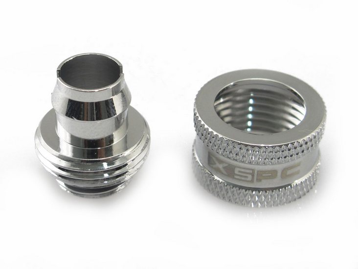 XSPC G1/4 to 3/8inch ID, 1/2inch OD Compression Fitting (Chrome) V2