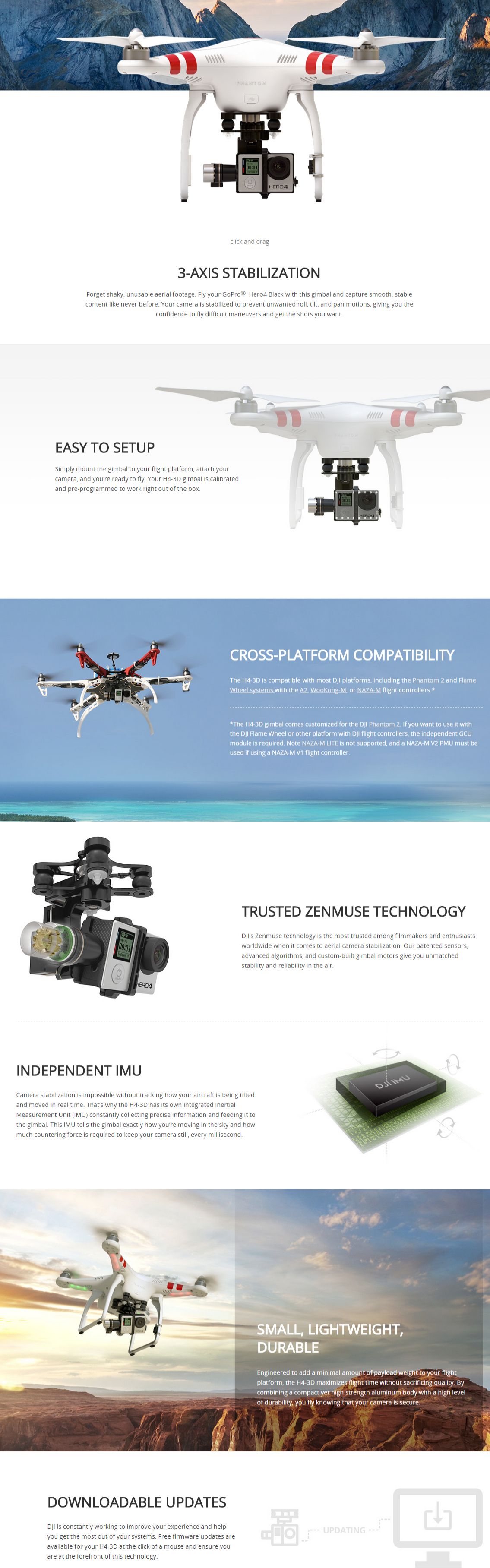 DJI Zenmuse H4-3D Gimbal for Phantom 2