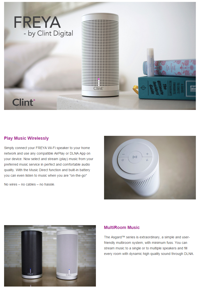 Clint Asgard Freya WiFi Speaker Chalk