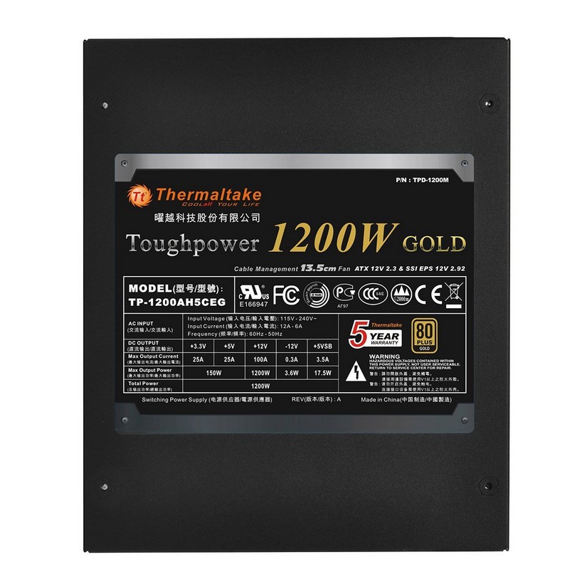 Thermaltake 1200W Toughpower 80+ GOLD Power Supply (TT-PS-TPD-1200MPCGAU-1}