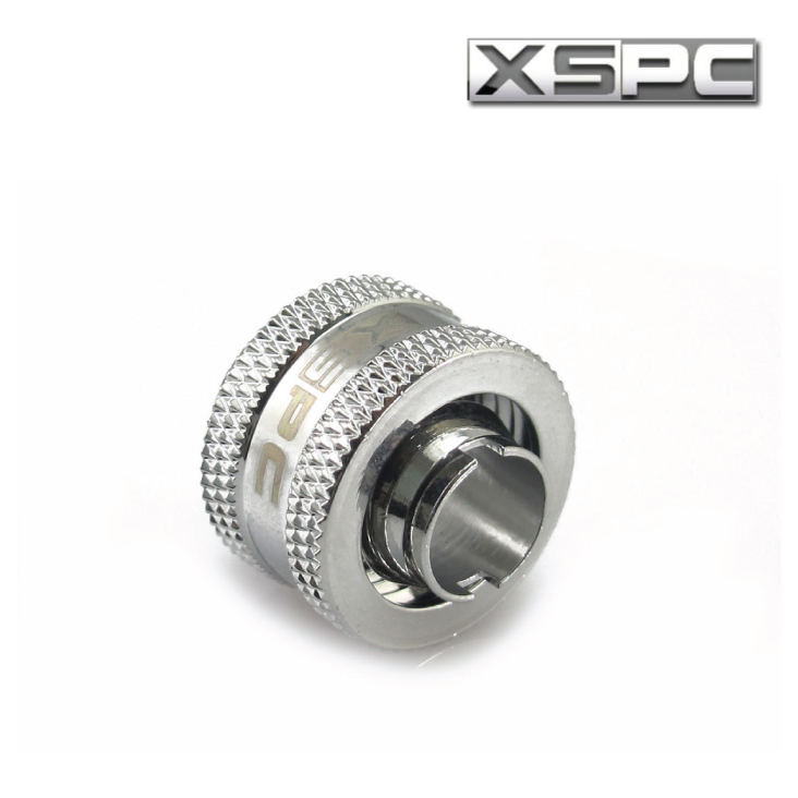 XSPC G1/4 to 3/8inch ID, 1/2inch OD Compression Fitting (Chrome) V2