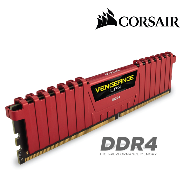 Corsair 32GB (2x16GB) CMK32GX4M2A2666C16R DDR4 2666MHz Vengeance LPX DIMM Red