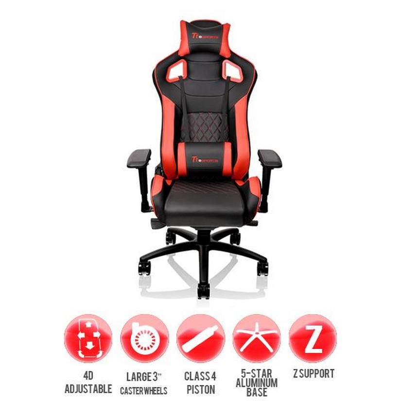 Thermaltake GTF100 Fit Series Gaming Chair Black/Red (GC-GTF-BRMFDL-01)
