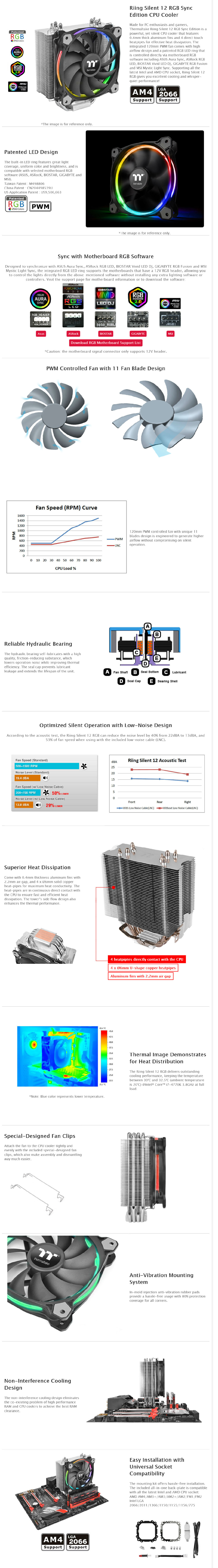 Thermaltake Riing Silent 12 CPU RGB Air Cooler