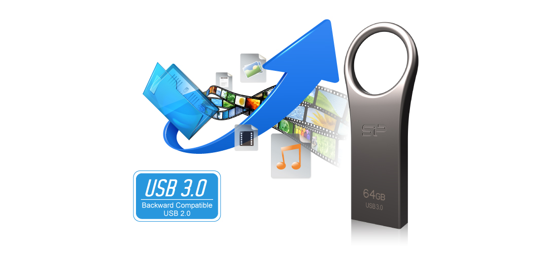 Silicon Power 64GB USB3.0 Jewel J80 Water / Dust / Vibration-Proof