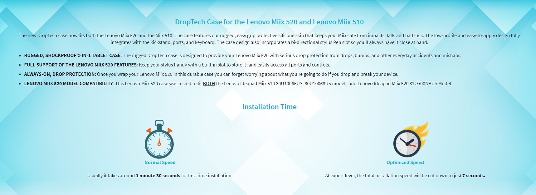 Gumdrop DropTech Lenovo Miix 520 / 510 Case