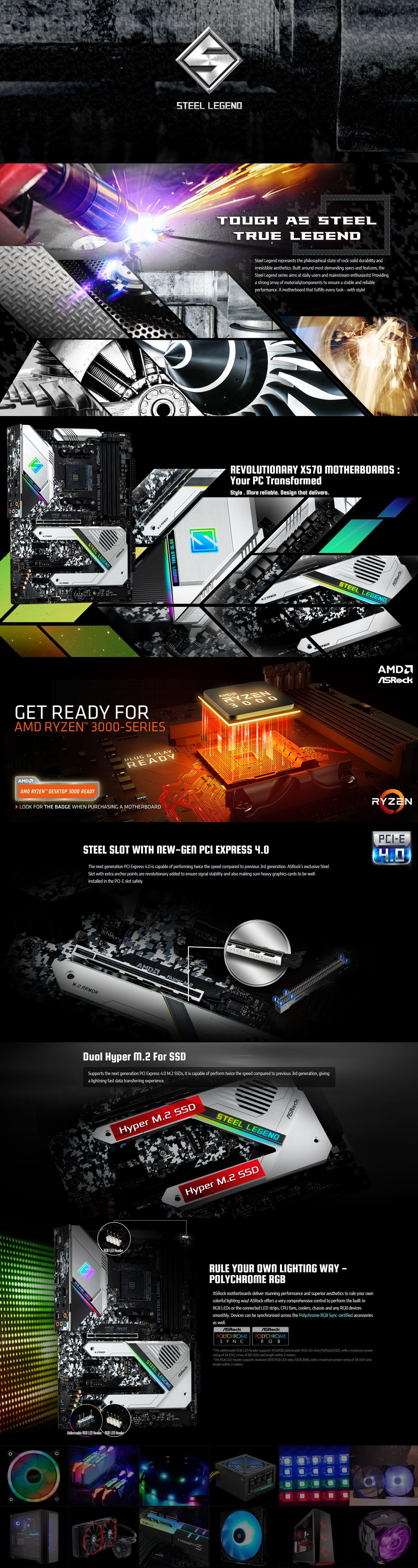 ASRock X570 Steel Legend AM4 ATX Motherboard