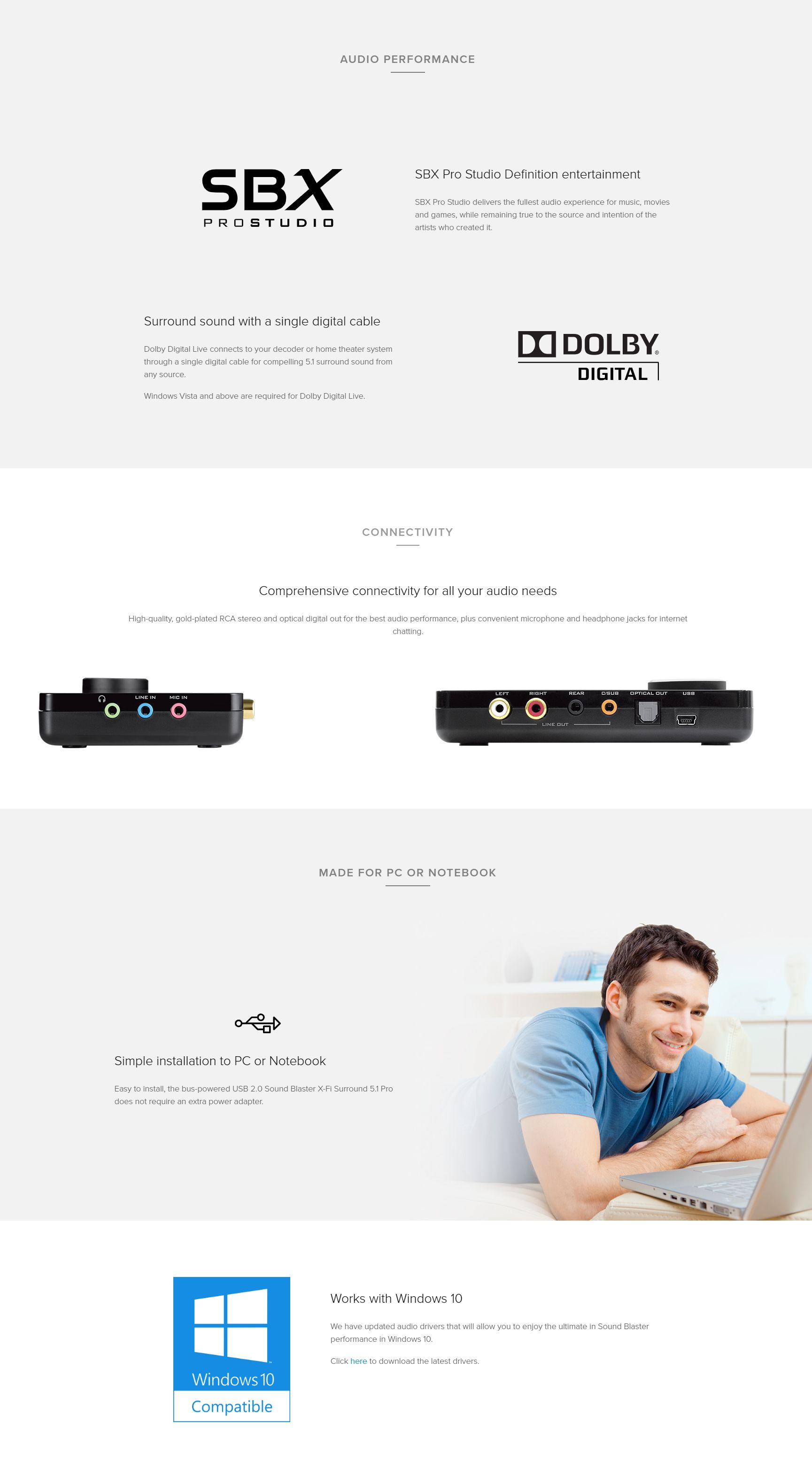 Creative Sound Blaster X-Fi Surround 5.1 Pro v3 USB Sound Card (70SB109500005)