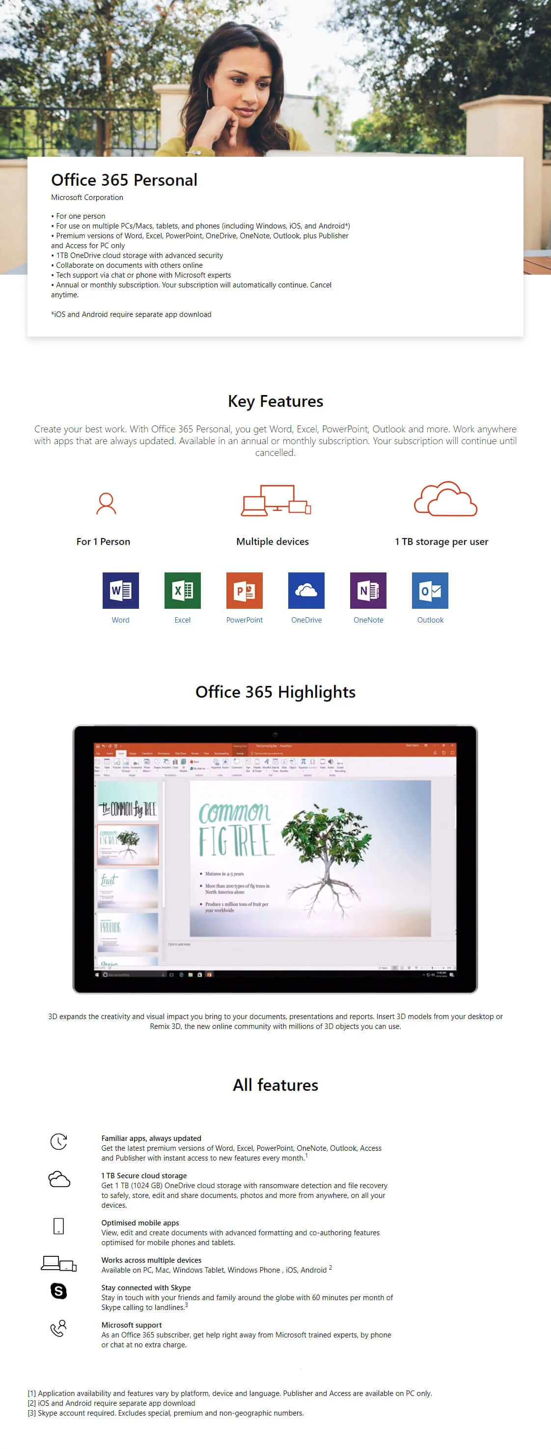 Microsoft Office 365 Personal Mac/Win -1 Year Subscription (QQ2-00874)