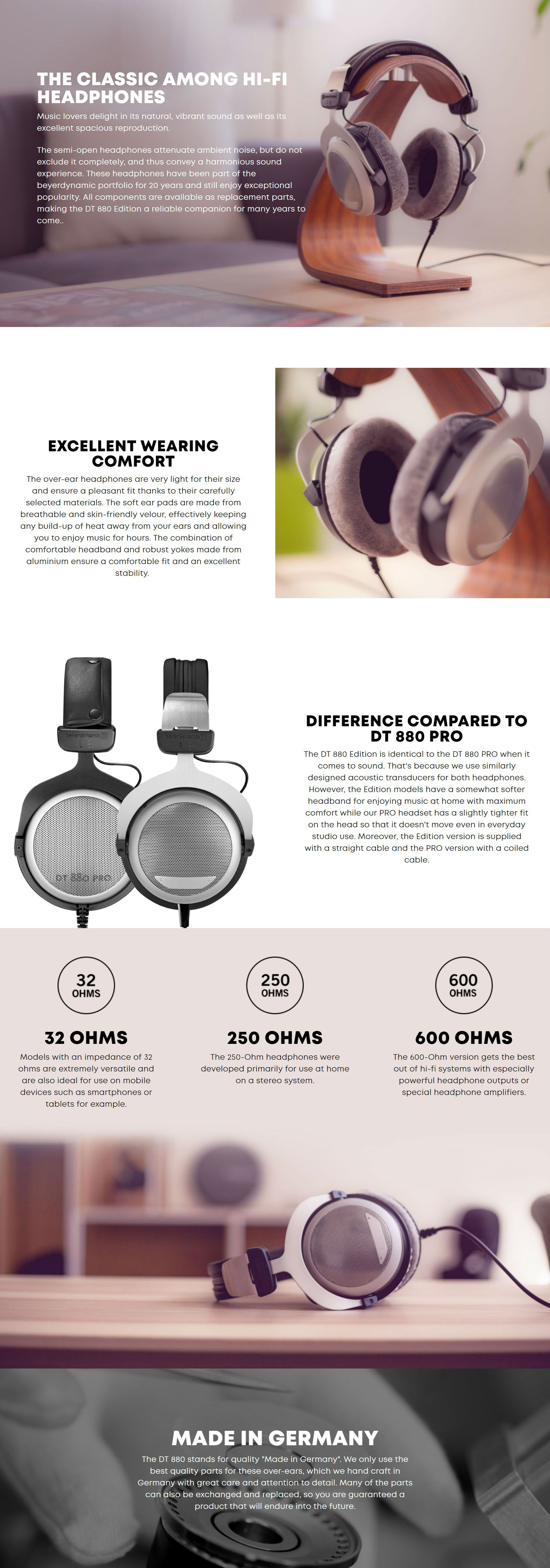 Beyerdynamic DT880 Edition Semi-Open Studio Headphones 32 Ohm (BD483931)