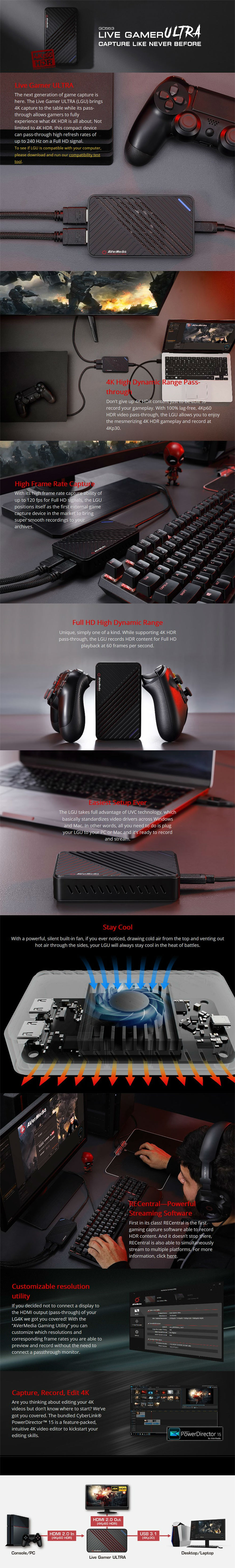 AVerMedia GC553 Live Gamer Ultra 4K External Capture Box