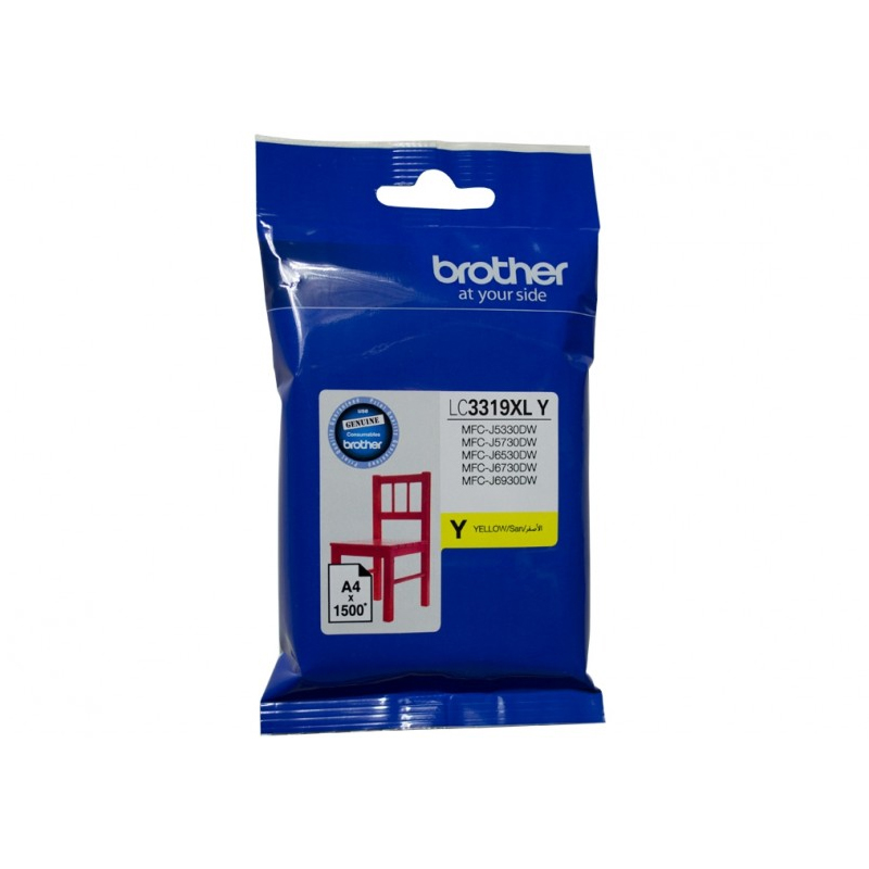 Brother XL Yellow Ink Cartridge (1500 page yield) (LC-3319XLY)