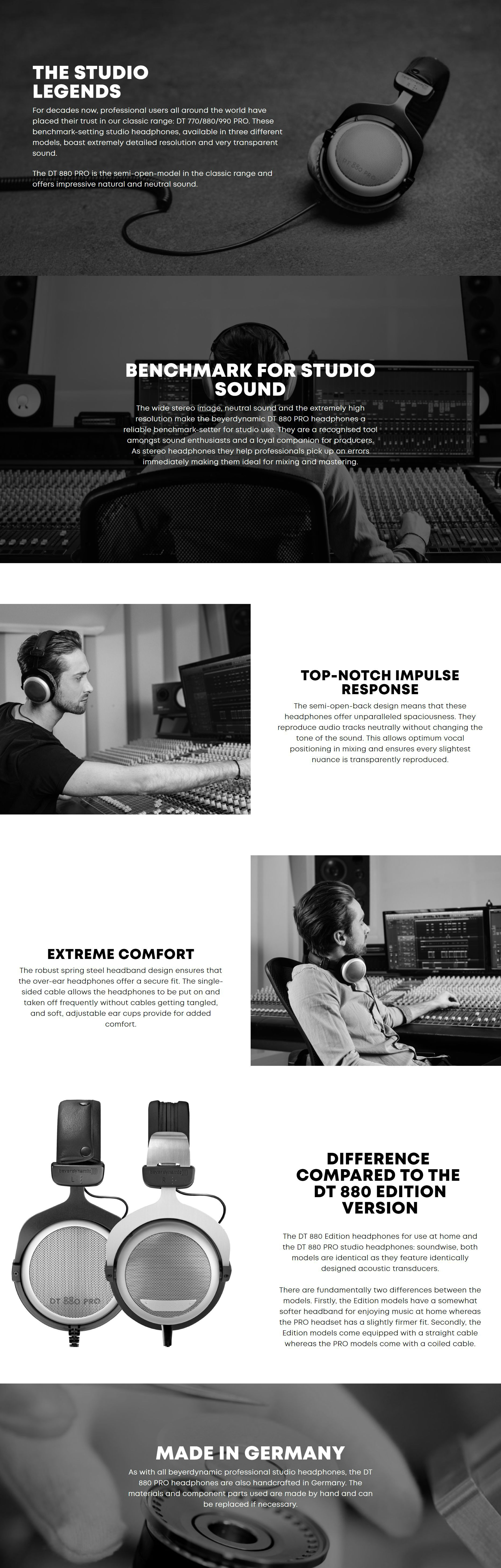 Beyerdynamic DT880 Edition Semi-Open Studio Headphones 250 Ohm