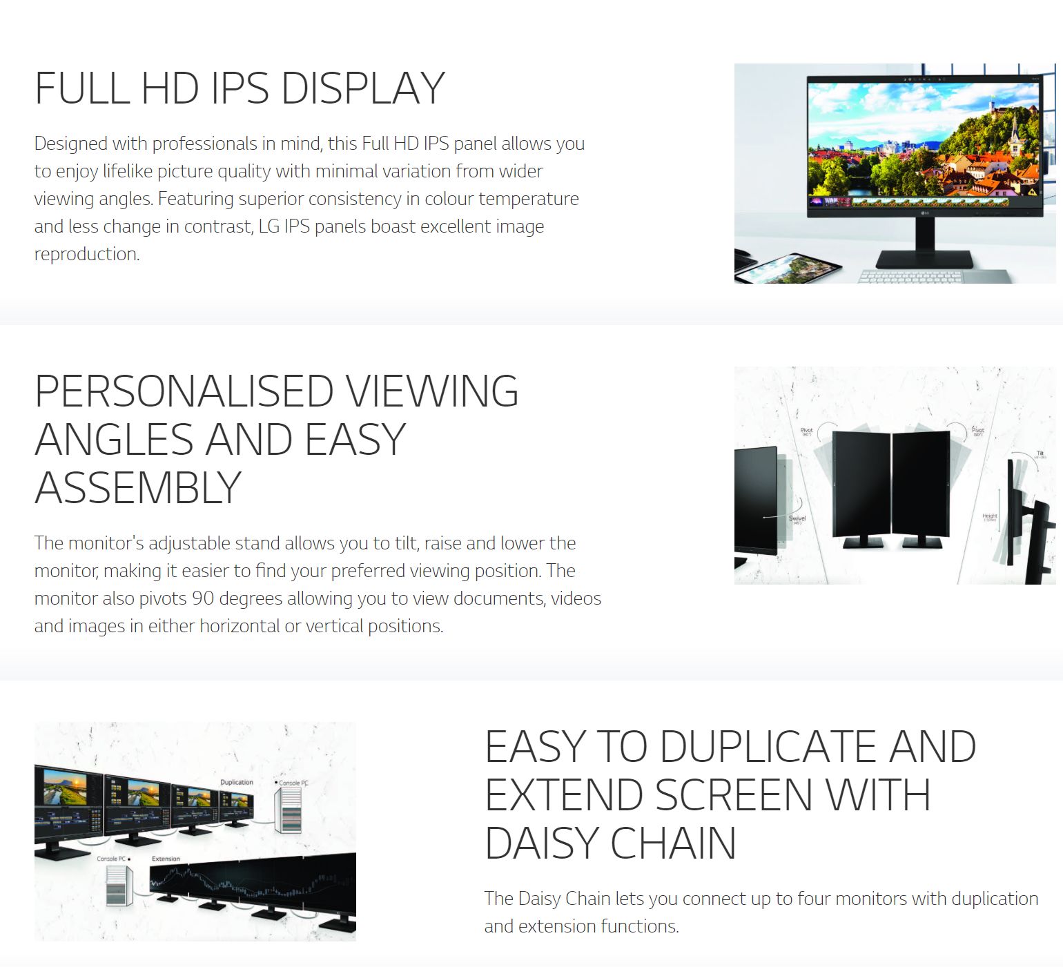 LG 27in FHD IPS Display Port Daisy Chain Monitor (27BK750Y)