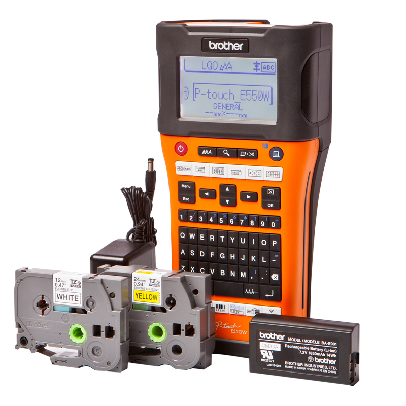 Brother Professional Electrical Industrial Label Printer with Wireless Printing Capacity (PT-E550WVP)