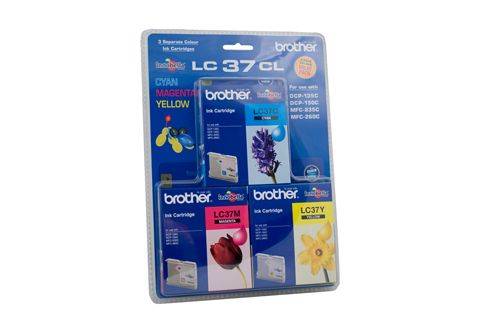 Brother LC-37CL3PK Colour Pack of 3 for Cyan/Yellow/Magent