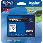 Brother Laminated White Printing on Black Tape (TZ-335)